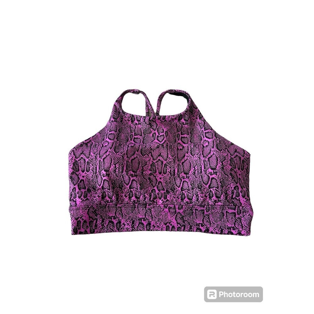 BuffBunny Purple Snake Print Sports Bra